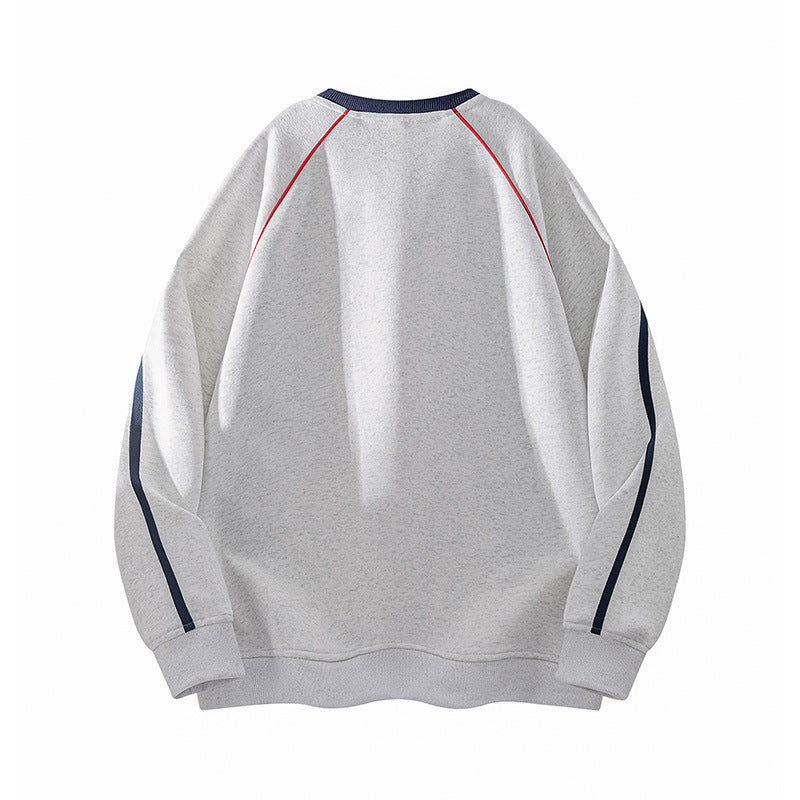 Patchwork Sporty Relaxed-fit Sweatshirt